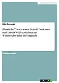E-Book (pdf) Klassische Thesen sowie Donald Davidsons und Ursula Wolfs Ansichten zu Willensschwäche im Vergleich von Udo Sassner