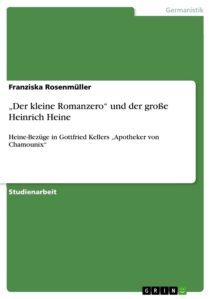 "Der kleine Romanzero" und der große Heinrich Heine