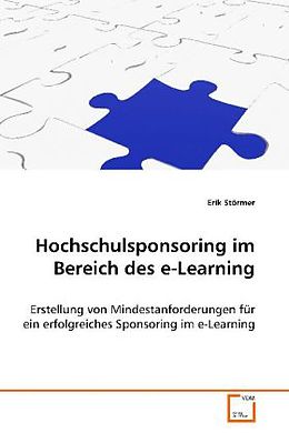 Kartonierter Einband Hochschulsponsoring im Bereich des e-Learning von Erik Störmer
