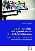 Kartonierter Einband Human-Resources-Management versus Stellenbeschreibungen von Alexander Haselhorst