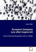 Kartonierter Einband European Company Law after Inspire Art von Andreas Pilger
