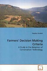 Couverture cartonnée Farmers' Decision Making Criteria de Stephen Kandeh