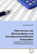 Kartonierter Einband Erkenntnisse aus Bilanzanalysen und betriebswirtschaftlichen Kennzahlen von Alexandra Schmiegel