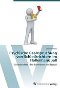 Kartonierter Einband Psychische Beanspruchung von Schiedsrichtern im Hallenhandball von Katrin Walther