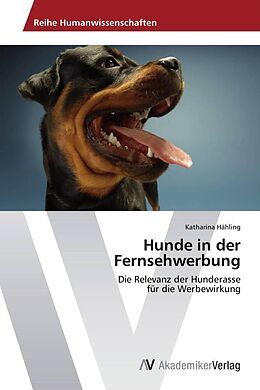 Kartonierter Einband Hunde in der Fernsehwerbung von Katharina Hähling