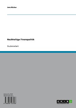 E-Book (pdf) Nachhaltige Finanzpolitik von Jens Röcher