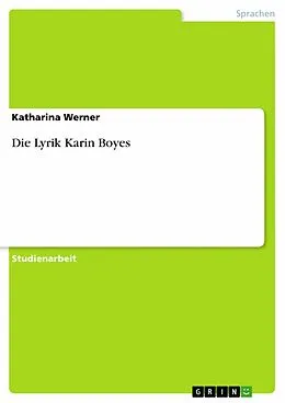 E-Book (epub) Die Lyrik Karin Boyes von Katharina Werner