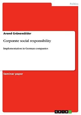 eBook (epub) Corporate social responsibility de Arend Grünewälder