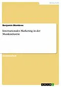 E-Book (epub) Internationales Marketing in der Musikindustrie von Benjamin Mombree