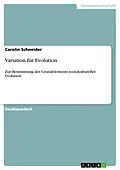 E-Book (pdf) Variation für Evolution von Carolin Schneider