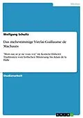 E-Book (epub) Das mehrstimmige Virelai Guillaume de Machauts von Wolfgang Schultz