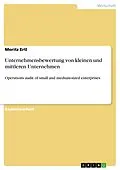 E-Book (epub) Unternehmensbewertung von kleinen und mittleren Unternehmen von Moritz Ertl