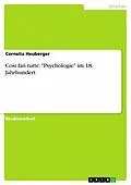 E-Book (epub) Così fan tutte: "Psychologie" im 18. Jahrhundert von Cornelia Heuberger