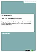 E-Book (epub) Was tun mit der Erinnerung? von Christoph Sprich