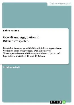 E-Book (pdf) Gewalt und Aggression in Bildschirmspielen von Fabio Priano