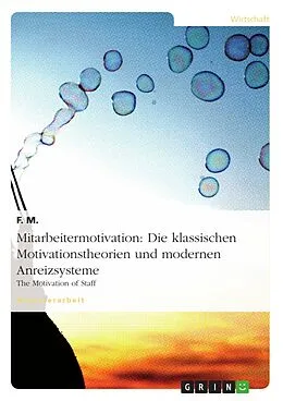 E-Book (epub) Mitarbeitermotivation: Die klassischen Motivationstheorien und modernen Anreizsysteme von F. M.
