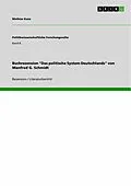 E-Book (epub) Buchrezension "Das politische System Deutschlands" von Manfred G. Schmidt von Mathias Kunz