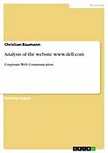 E-Book (epub) Analysis of the website www.dell.com von Christian Baumann
