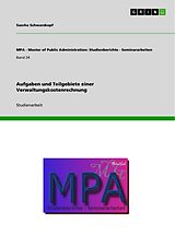 Kartonierter Einband Aufgaben und Teilgebiete einer Verwaltungskostenrechnung von Sascha Schwarzkopf