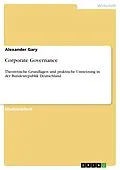 E-Book (pdf) Corporate Governance von Alexander Gary