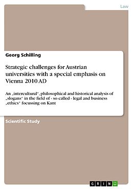 eBook (pdf) Strategic challenges for Austrian universities with a special emphasis on Vienna 2010 AD de Georg Schilling