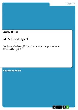 Kartonierter Einband MTV Unplugged von Andy Blum
