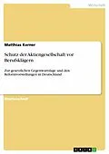 E-Book (pdf) Schutz der Aktiengesellschaft vor Berufsklägern von Matthias Kerner