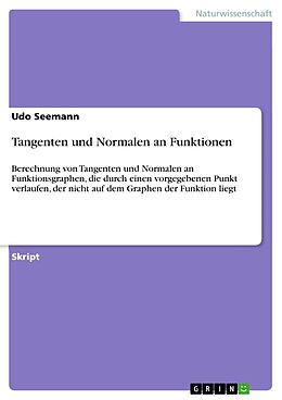 E-Book (epub) Tangenten und Normalen an Funktionen von Udo Seemann