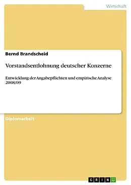 E-Book (pdf) Vorstandsentlohnung deutscher Konzerne von Bernd Brandscheid