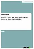 E-Book (epub) Hypertext oder Was heisst Konstruktion im konstruktivistischen Diskurs? von Rolf Todesco