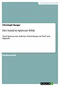 E-Book (epub) Der Suizid in Spinozas Ethik von Christoph Burger
