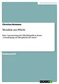 E-Book (epub) Moralität aus Pflicht von Christian Reimann