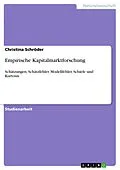 E-Book (pdf) Empirische Kapitalmarktforschung von Christina Schröder