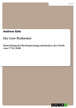 E-Book (pdf) Der Low Performer von Andreas Götz