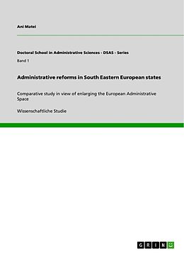 Kartonierter Einband Administrative reforms in South Eastern European states von Ani Matei
