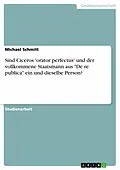 E-Book (pdf) Sind Ciceros 'orator perfectus' und der vollkommene Staatsmann aus "De re publica" ein und dieselbe Person? von Michael Schmitt