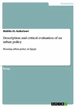 E-Book (epub) Description and critical evaluation of an urban policy von Nabila El-Gabalawi