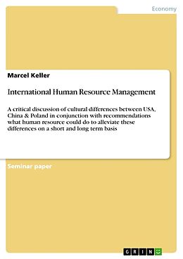 Couverture cartonnée International Human Resource Management de Marcel Keller