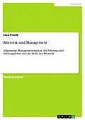 E-Book (epub) Rhetorik und Management von Lisa Frank