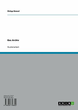 E-Book (pdf) Das Archiv von Wansel, Philipp