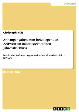 E-Book (pdf) Anhangangaben zum beizulegenden Zeitwert im handelsrechtlichen Jahresabschluss von Christoph Kläs