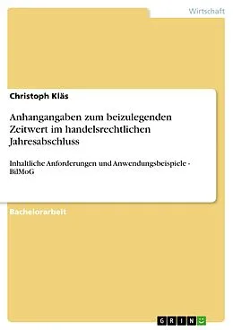 E-Book (pdf) Anhangangaben zum beizulegenden Zeitwert im handelsrechtlichen Jahresabschluss von Christoph Kläs
