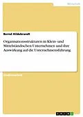 E-Book (epub) Organisationsstrukturen in Klein- und Mittelständischen Unternehmen und ihre Auswirkung auf die Unternehmensführung von Bernd Hildebrandt