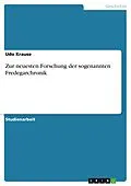 E-Book (pdf) Zur neuesten Forschung der sogenannten Fredegarchronik von Udo Krause