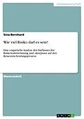 E-Book (pdf) Wie viel Risiko darf es sein? von Sina Bernhard