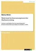 E-Book (epub) Widerstand im Innovationsprozess bei Machtanwendung von Markus Winter