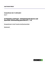 E-Book (pdf) 52 Präludien und Fugen - fünfstimmig für Klavier und Querflöte: Stimmauszug Querflöte Nr. 1 - 52 von Josef Johann Michel