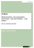 E-Book (epub) Manfred Steffens: "Ein erstaunlicher Sachverhalt - oder: Das Problem" - eine Analyse von Tim Blume