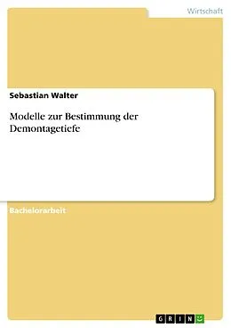 E-Book (pdf) Modelle zur Bestimmung der Demontagetiefe von Sebastian Walter