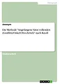 E-Book (pdf) Die Methode "Angefangene Sätze vollenden (Graffitti/Onkel-Otto-Zettel)" nach Knoll von Anonym